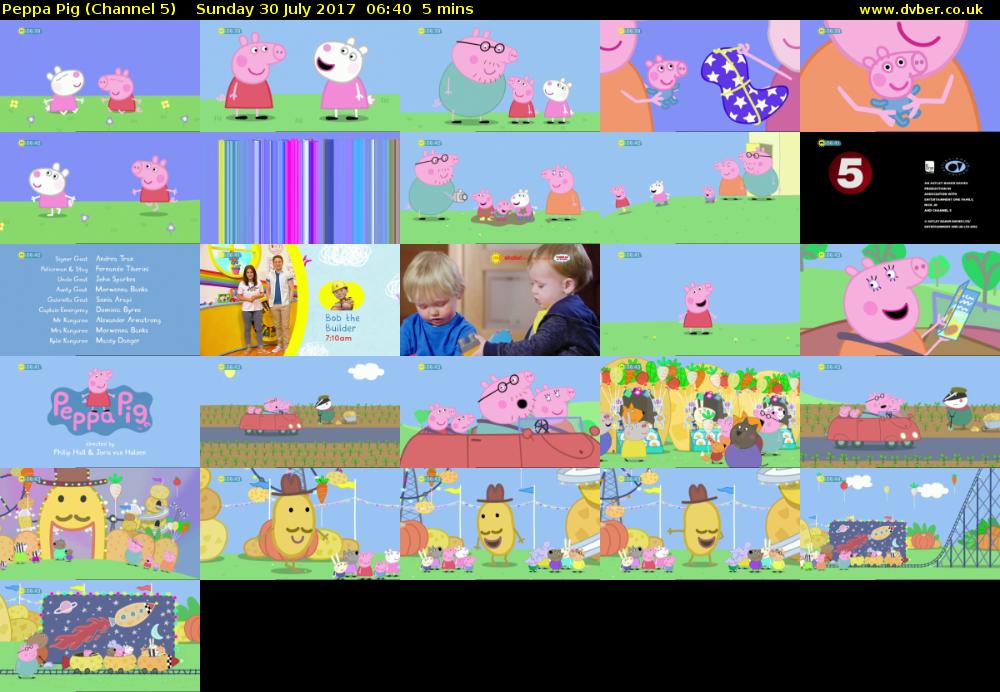 Peppa Pig (Channel 5) Sunday 30 July 2017 06:40 - 06:45