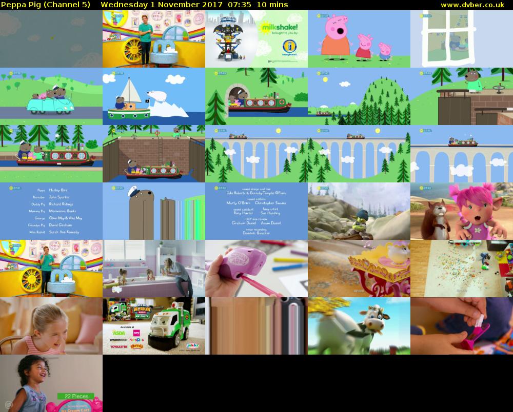 Peppa Pig (Channel 5) Wednesday 1 November 2017 07:35 - 07:45