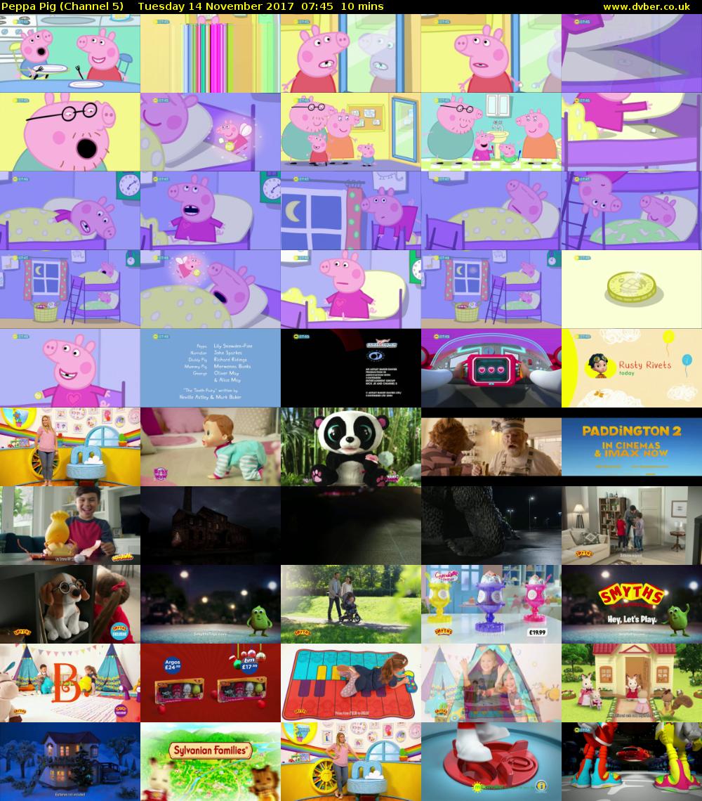Peppa Pig (Channel 5) Tuesday 14 November 2017 07:45 - 07:55