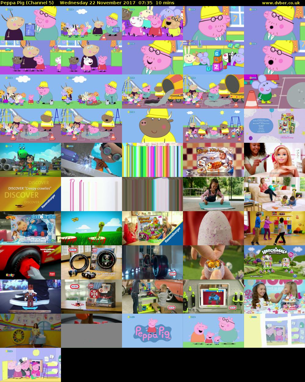 Peppa Pig (Channel 5) Wednesday 22 November 2017 07:35 - 07:45