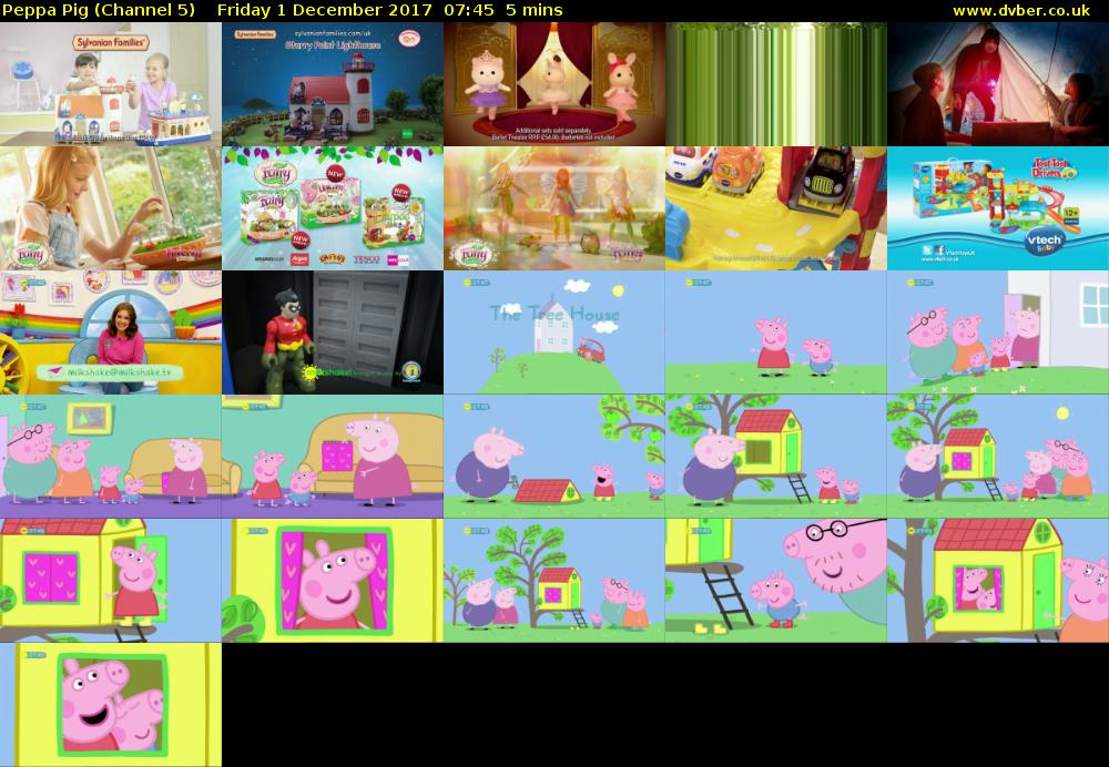 Peppa Pig (Channel 5) Friday 1 December 2017 07:45 - 07:50