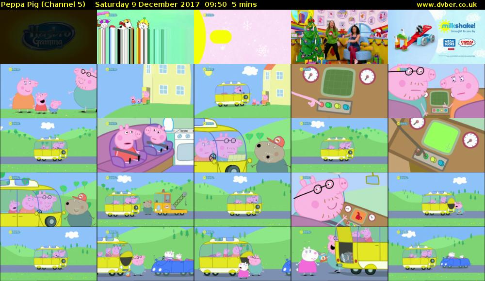 Peppa Pig (Channel 5) Saturday 9 December 2017 09:50 - 09:55