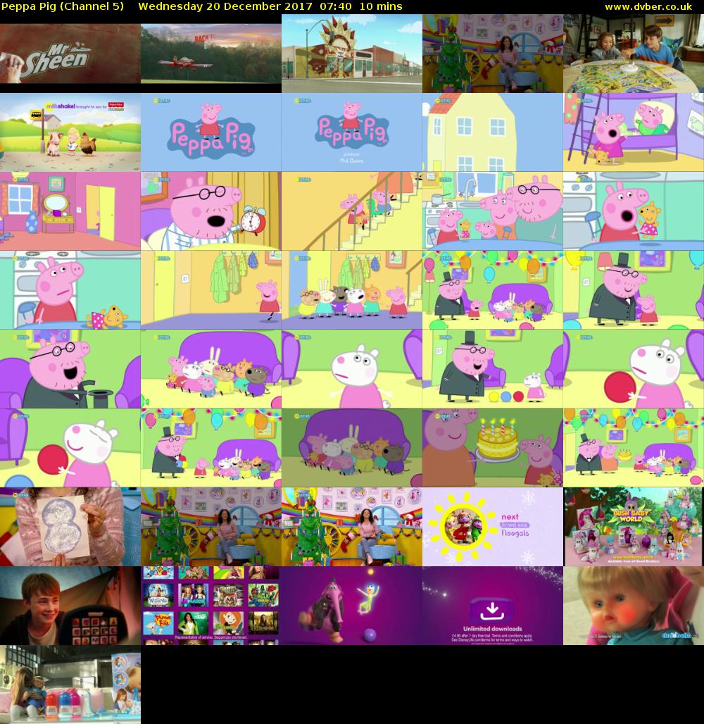 Peppa Pig (Channel 5) Wednesday 20 December 2017 07:40 - 07:50