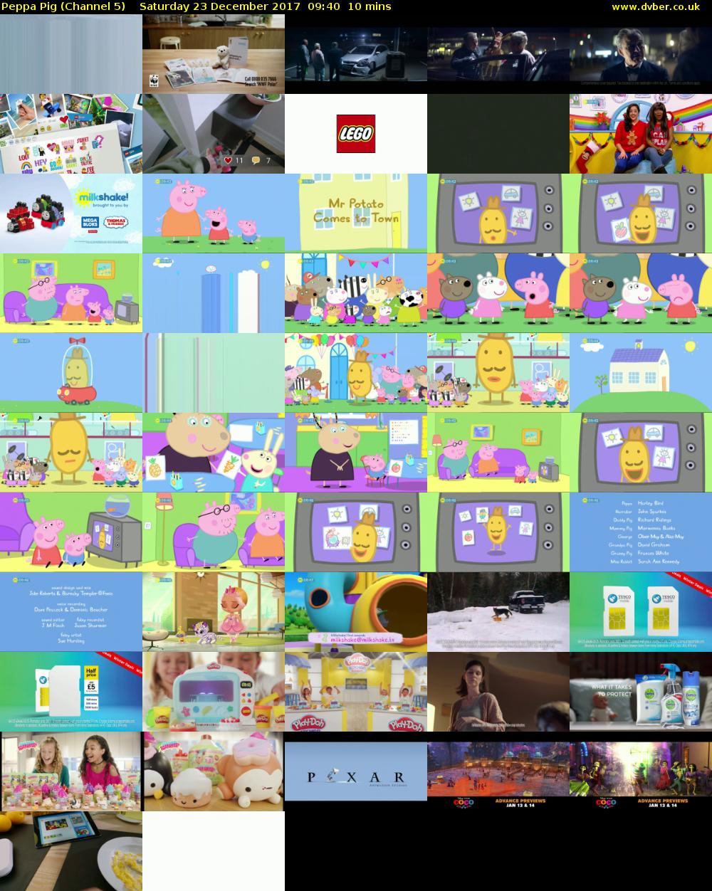 Peppa Pig (Channel 5) Saturday 23 December 2017 09:40 - 09:50