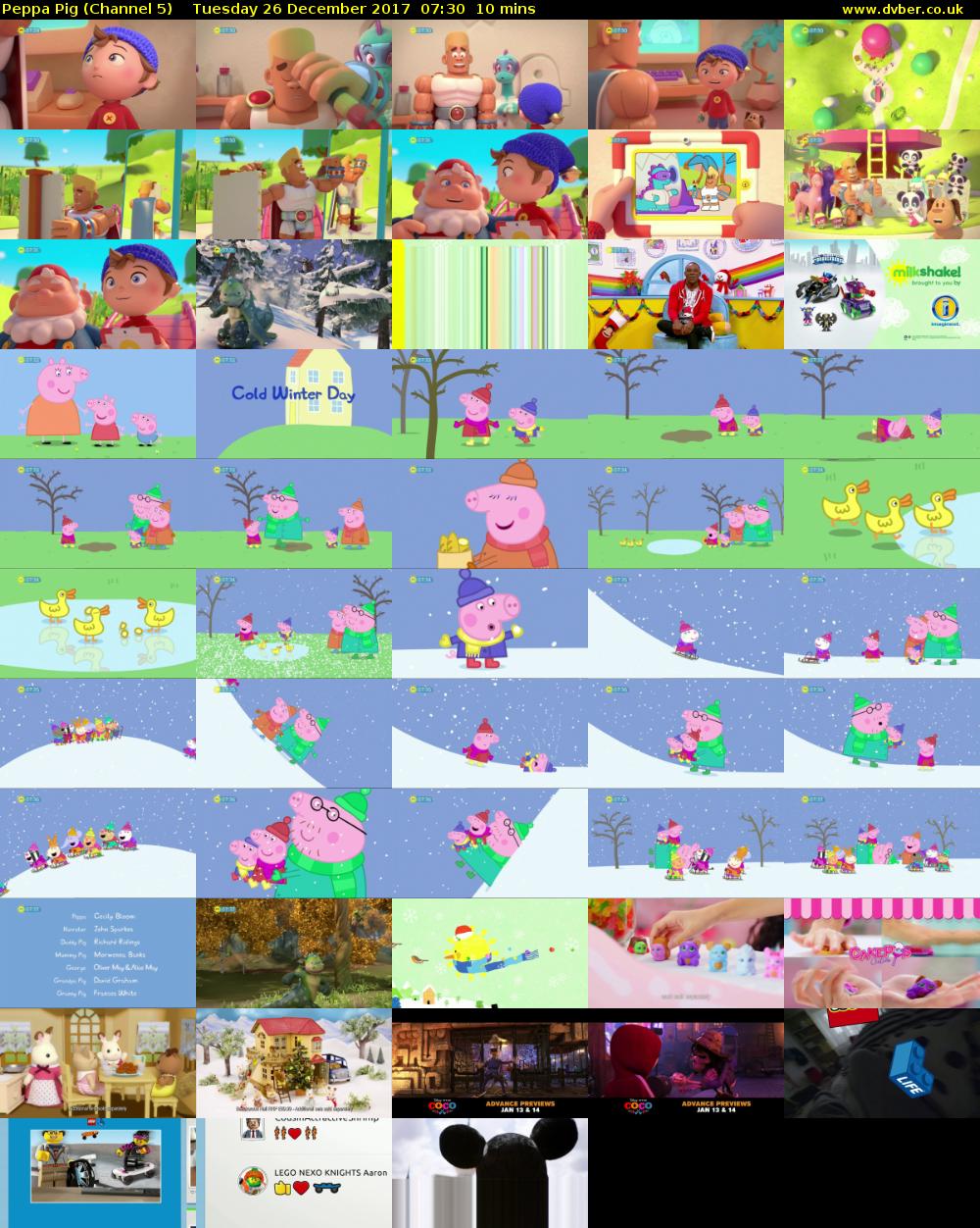 Peppa Pig (Channel 5) Tuesday 26 December 2017 07:30 - 07:40
