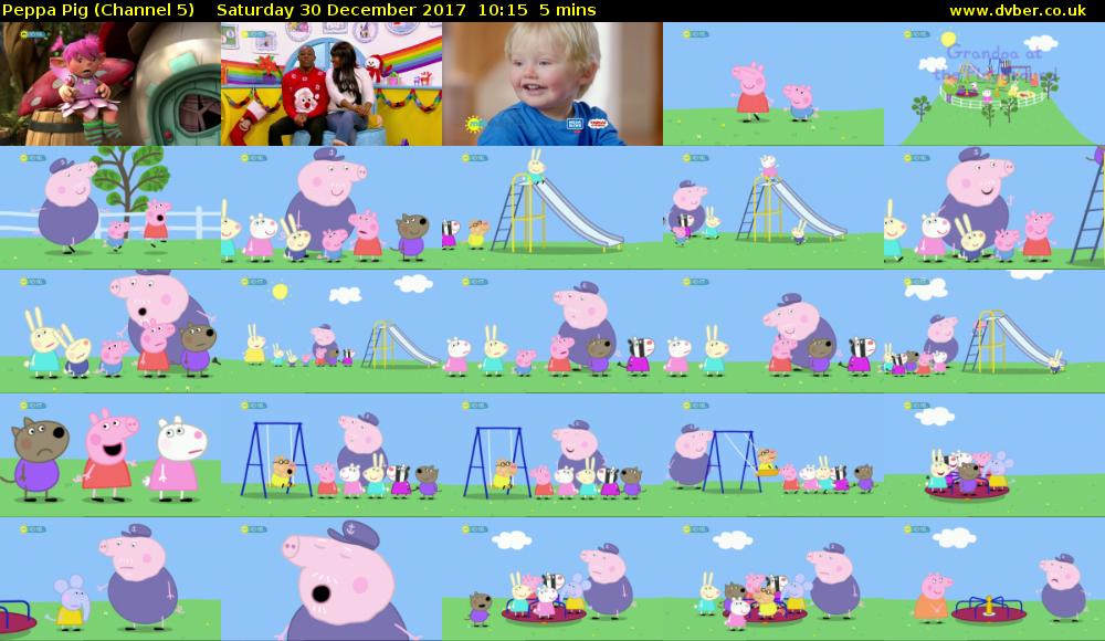 Peppa Pig (Channel 5) Saturday 30 December 2017 10:15 - 10:20