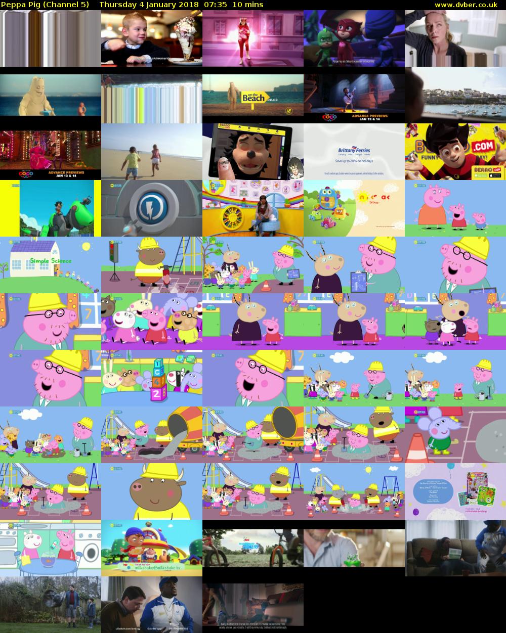 Peppa Pig (Channel 5) Thursday 4 January 2018 07:35 - 07:45