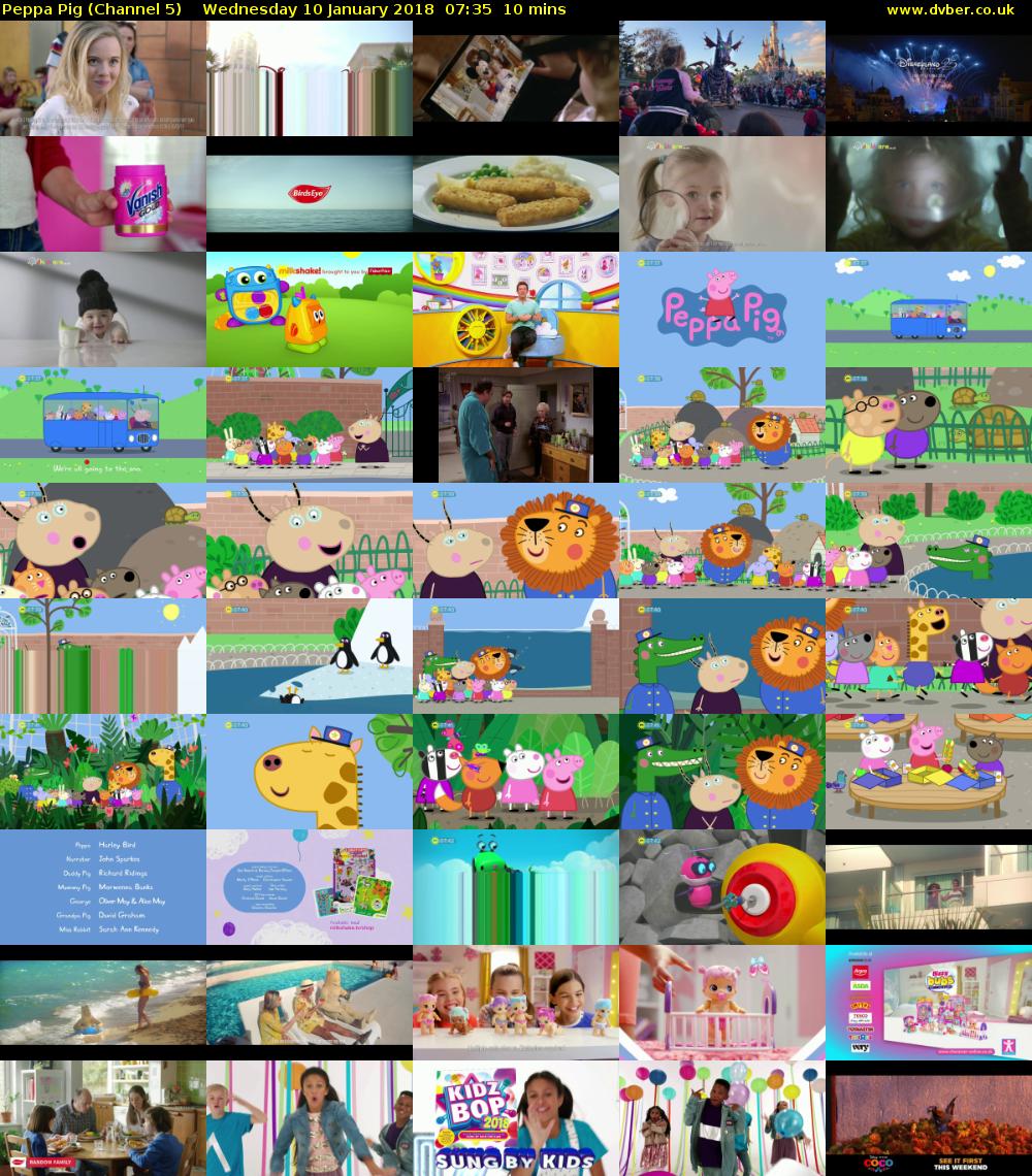 Peppa Pig (Channel 5) Wednesday 10 January 2018 07:35 - 07:45