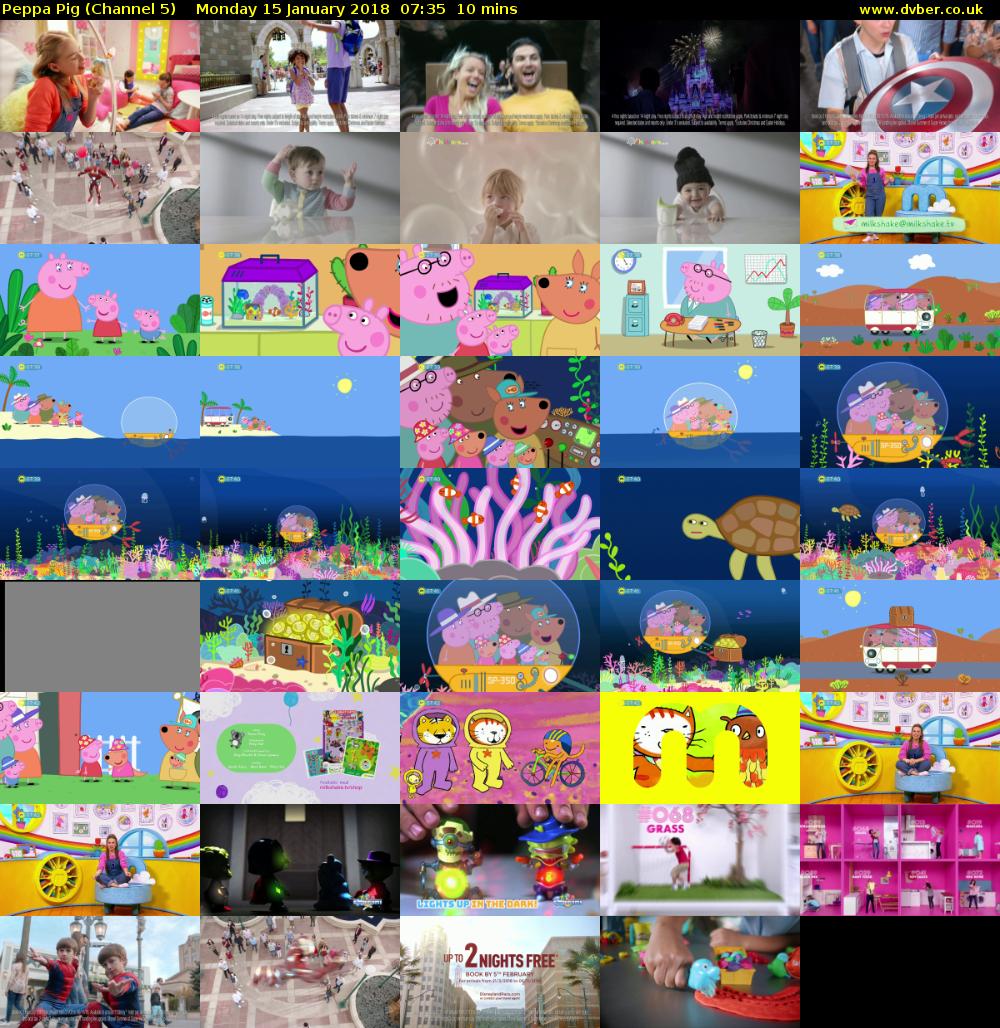 Peppa Pig (Channel 5) Monday 15 January 2018 07:35 - 07:45