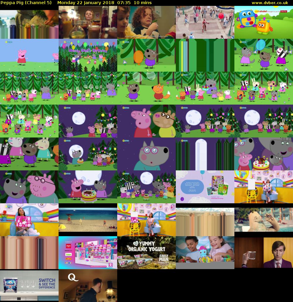 Peppa Pig (Channel 5) Monday 22 January 2018 07:35 - 07:45