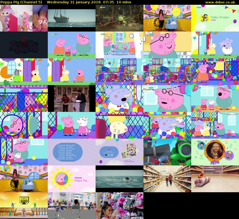 Peppa Pig (Channel 5) Wednesday 31 January 2018 07:35 - 07:45