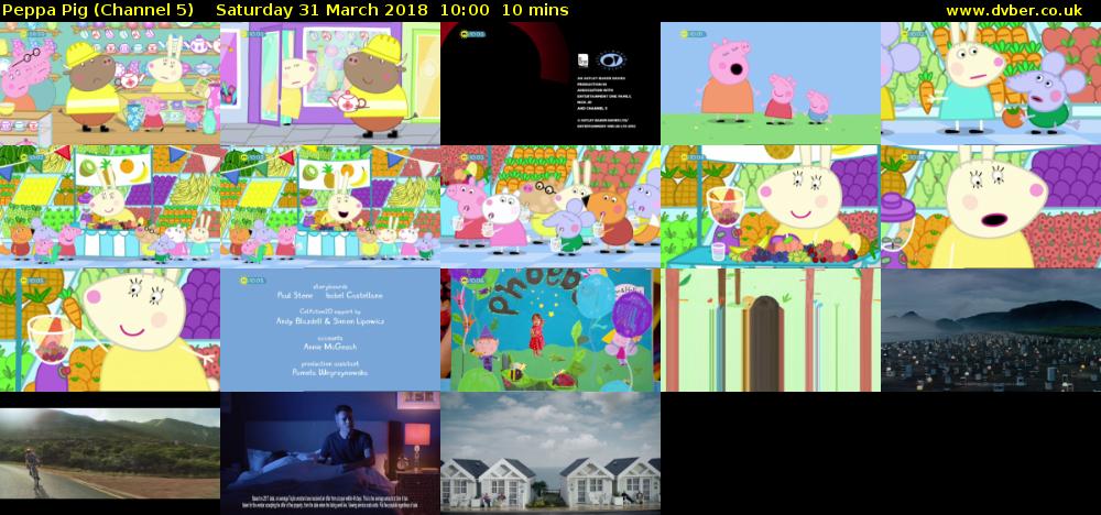 Peppa Pig (Channel 5) Saturday 31 March 2018 10:00 - 10:10