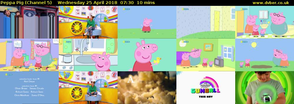 Peppa Pig (Channel 5) Wednesday 25 April 2018 07:30 - 07:40