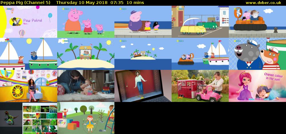 Peppa Pig (Channel 5) Thursday 10 May 2018 07:35 - 07:45