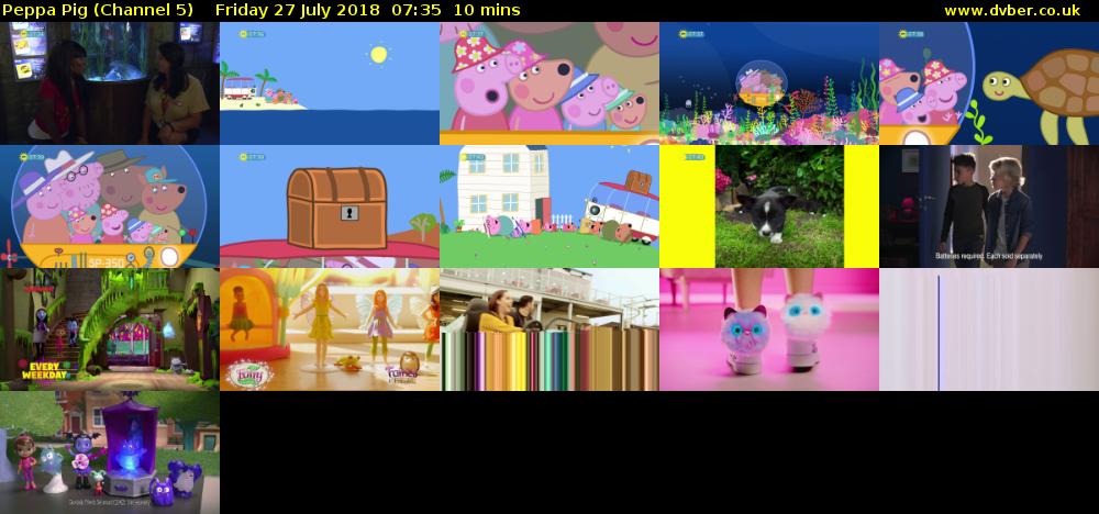 Peppa Pig (Channel 5) Friday 27 July 2018 07:35 - 07:45