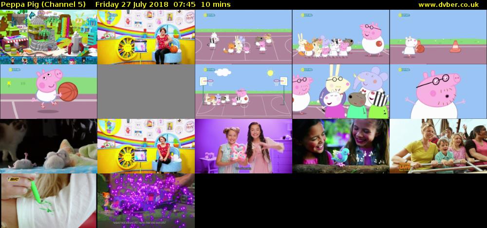 Peppa Pig (Channel 5) Friday 27 July 2018 07:45 - 07:55