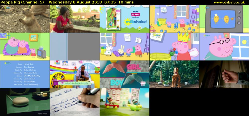 Peppa Pig (Channel 5) Wednesday 8 August 2018 07:35 - 07:45