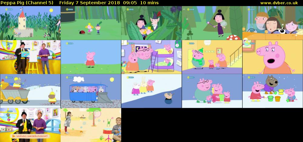 Peppa Pig (Channel 5) Friday 7 September 2018 09:05 - 09:15