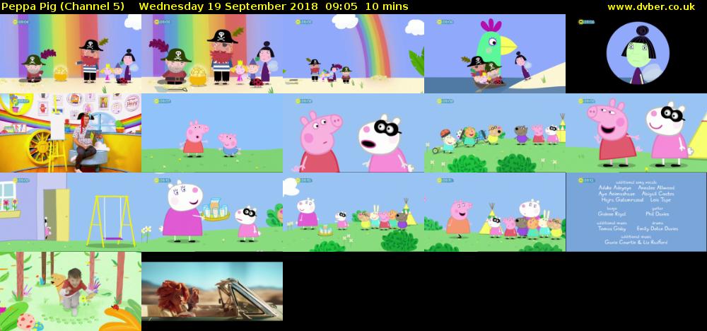 Peppa Pig (Channel 5) Wednesday 19 September 2018 09:05 - 09:15
