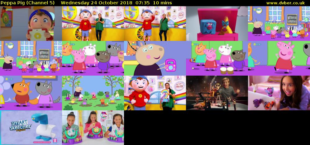 Peppa Pig (Channel 5) Wednesday 24 October 2018 07:35 - 07:45