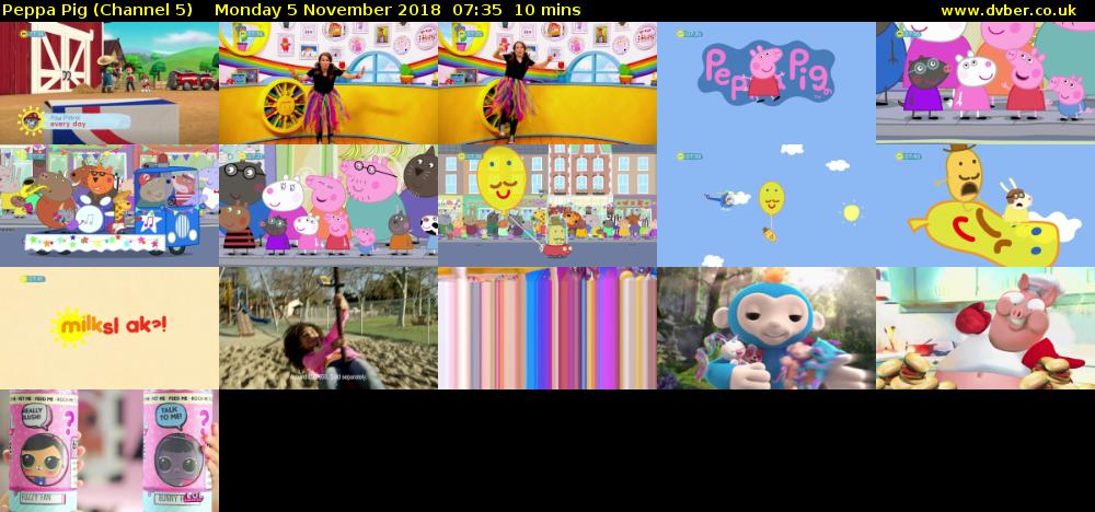 Peppa Pig (Channel 5) Monday 5 November 2018 07:35 - 07:45