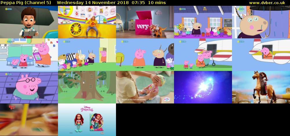Peppa Pig (Channel 5) Wednesday 14 November 2018 07:35 - 07:45