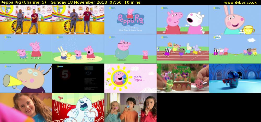 Peppa Pig (Channel 5) Sunday 18 November 2018 07:50 - 08:00