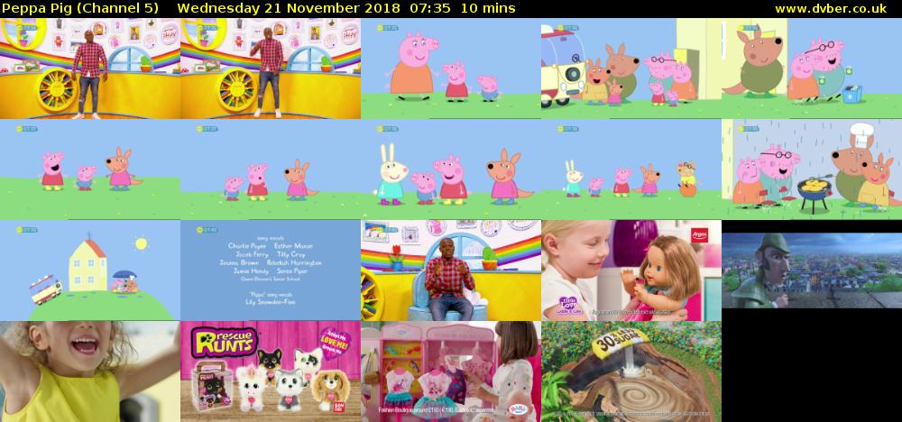 Peppa Pig (Channel 5) Wednesday 21 November 2018 07:35 - 07:45