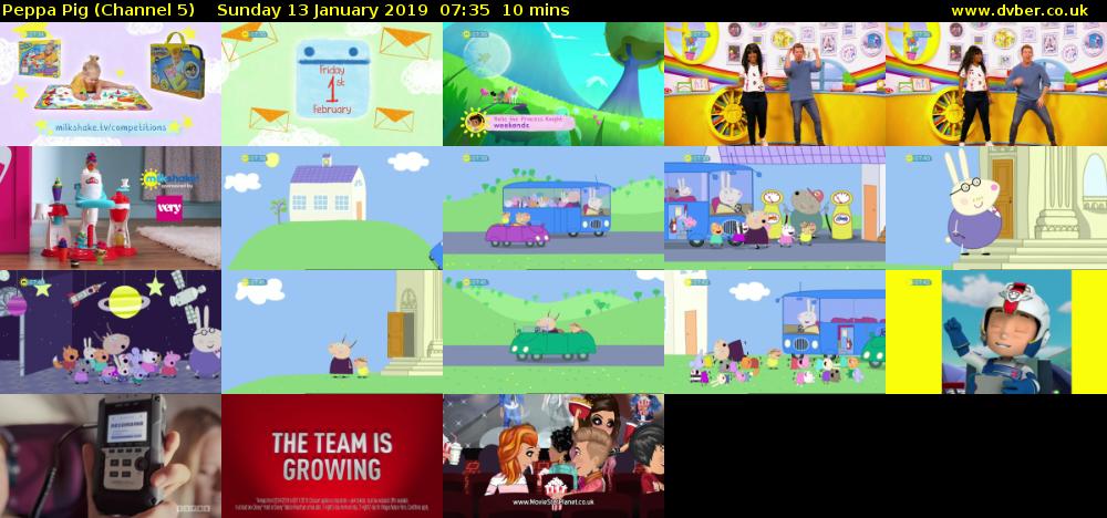 Peppa Pig (Channel 5) Sunday 13 January 2019 07:35 - 07:45