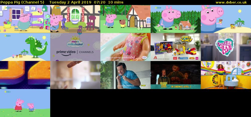 Peppa Pig (Channel 5) Tuesday 2 April 2019 07:20 - 07:30