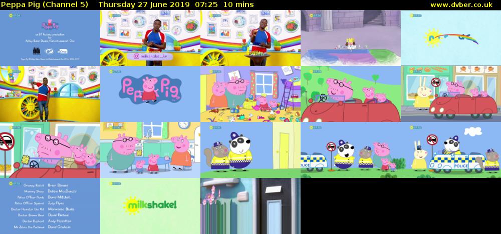 Peppa Pig (Channel 5) Thursday 27 June 2019 07:25 - 07:35