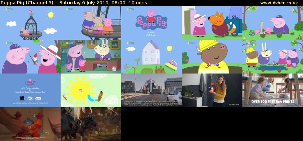 Peppa Pig (Channel 5) Saturday 6 July 2019 08:00 - 08:10