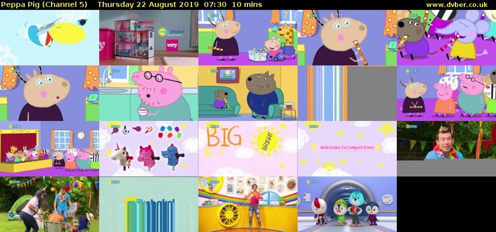 Peppa Pig (Channel 5) Thursday 22 August 2019 07:30 - 07:40
