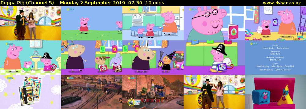 Peppa Pig (Channel 5) Monday 2 September 2019 07:30 - 07:40