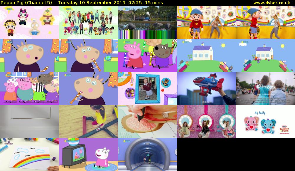 Peppa Pig (Channel 5) Tuesday 10 September 2019 07:25 - 07:40