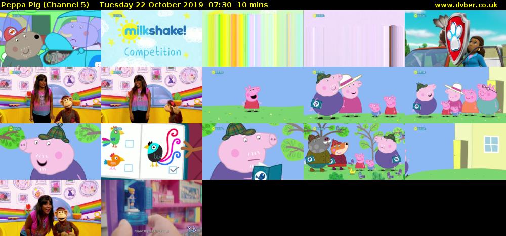Peppa Pig (Channel 5) Tuesday 22 October 2019 07:30 - 07:40