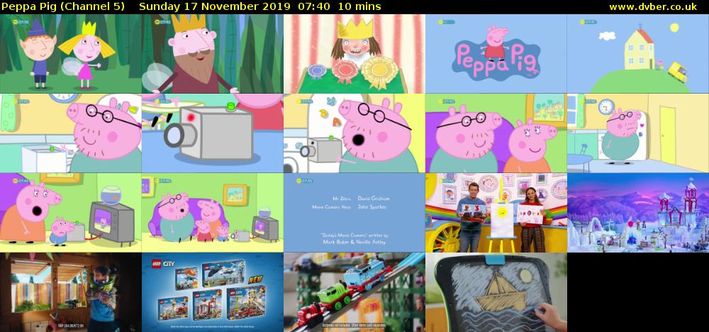 Peppa Pig (Channel 5) Sunday 17 November 2019 07:40 - 07:50