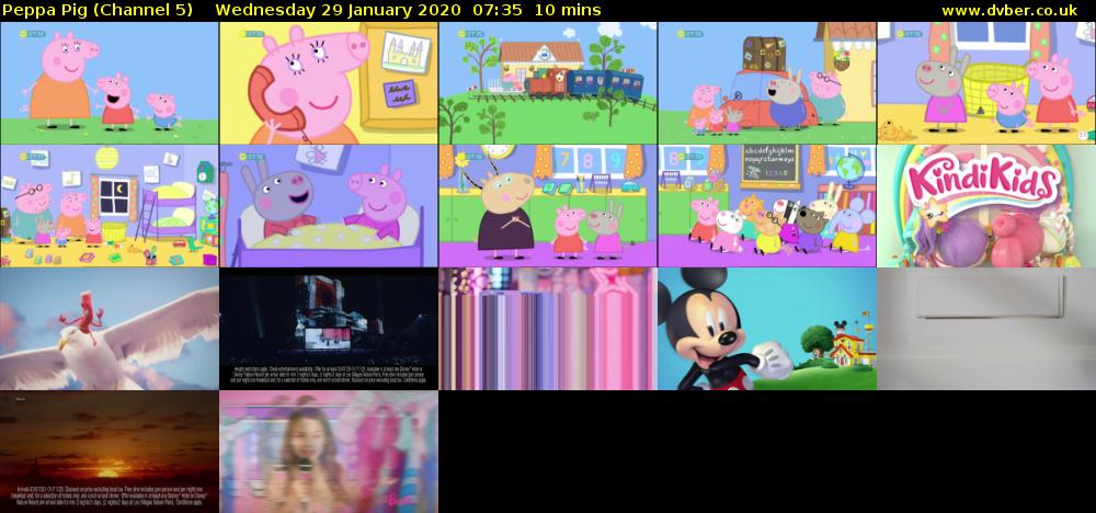 Peppa Pig (Channel 5) Wednesday 29 January 2020 07:35 - 07:45