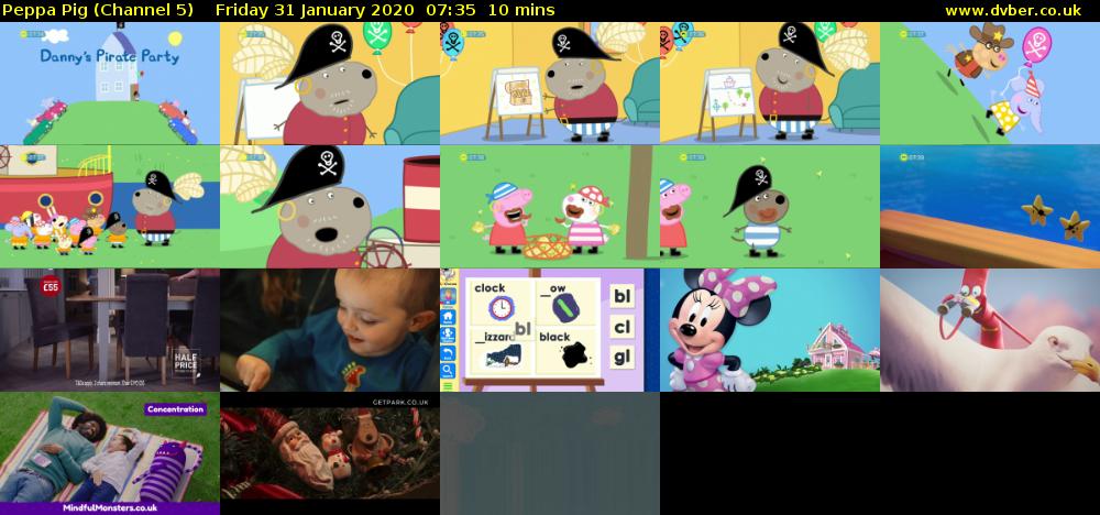 Peppa Pig (Channel 5) Friday 31 January 2020 07:35 - 07:45