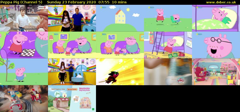 Peppa Pig (Channel 5) Sunday 23 February 2020 07:55 - 08:05