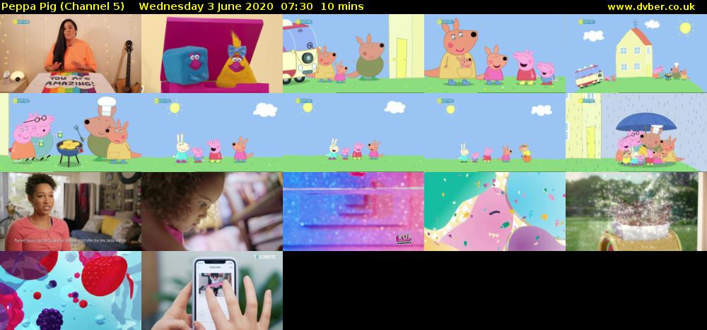 Peppa Pig (Channel 5) Wednesday 3 June 2020 07:30 - 07:40