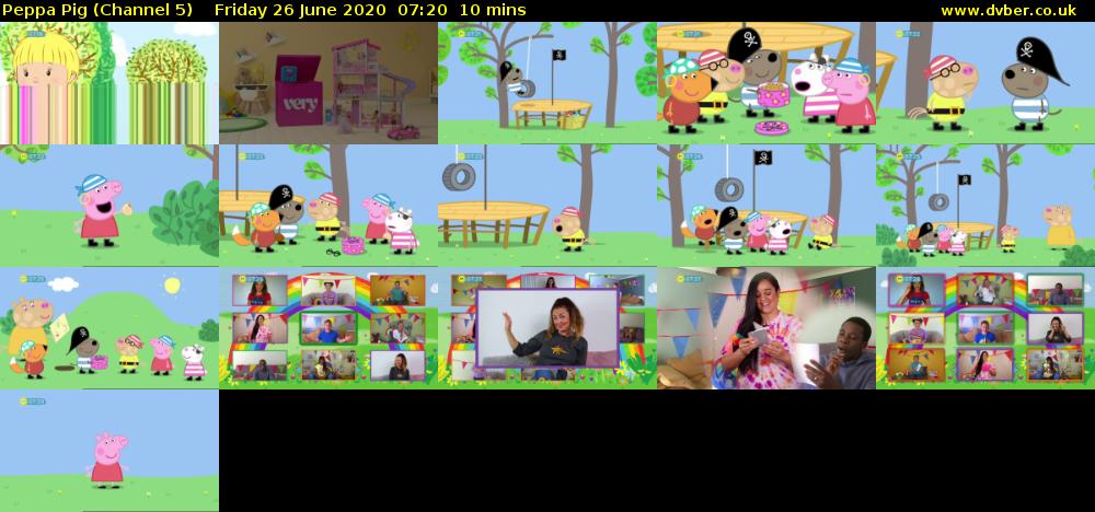 Peppa Pig (Channel 5) Friday 26 June 2020 07:20 - 07:30