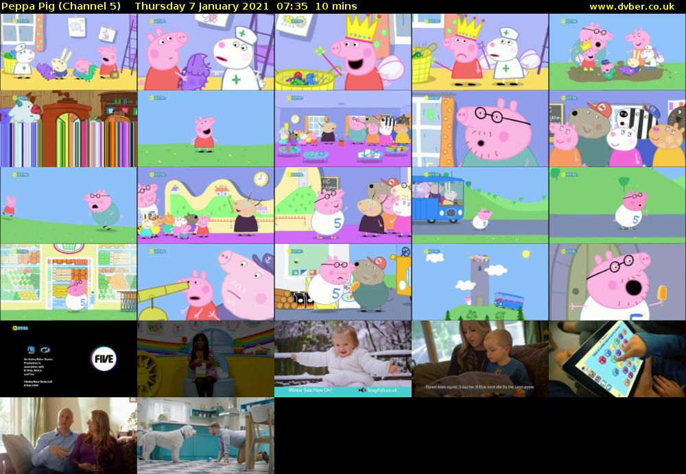 Peppa Pig (Channel 5) Thursday 7 January 2021 07:35 - 07:45