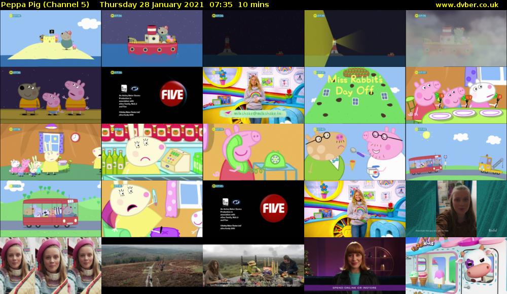 Peppa Pig (Channel 5) Thursday 28 January 2021 07:35 - 07:45