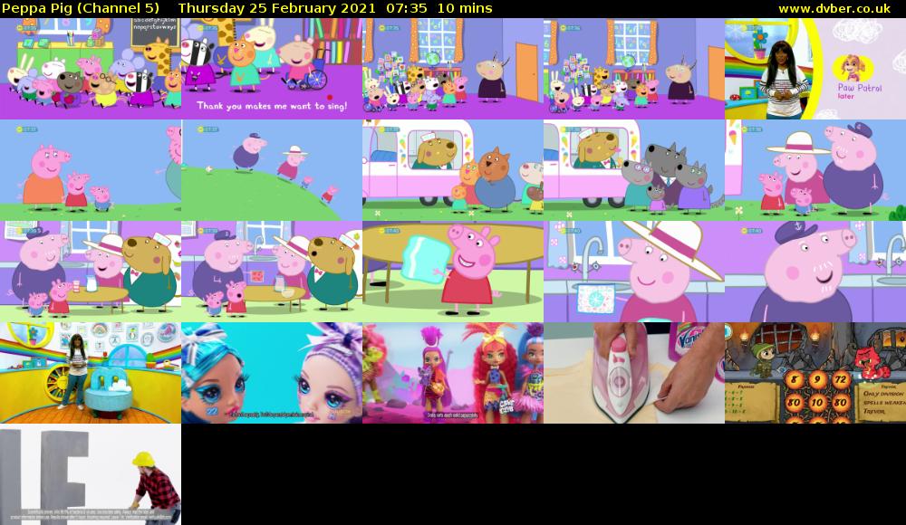 Peppa Pig (Channel 5) Thursday 25 February 2021 07:35 - 07:45