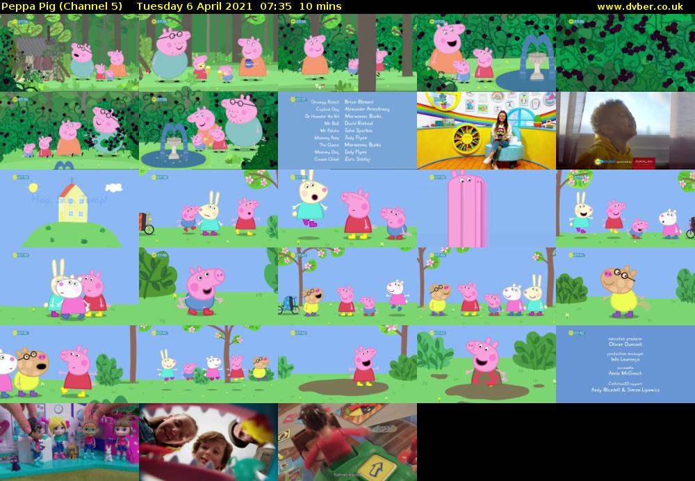 Peppa Pig (Channel 5) Tuesday 6 April 2021 07:35 - 07:45