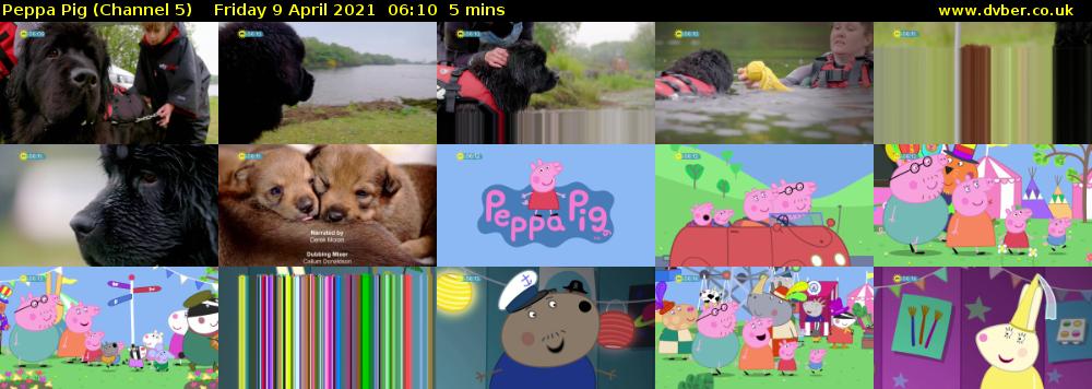 Peppa Pig (Channel 5) Friday 9 April 2021 06:10 - 06:15
