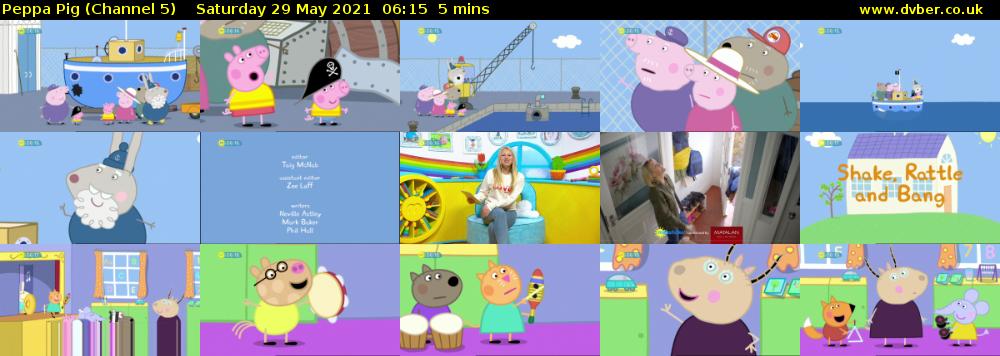 Peppa Pig (Channel 5) Saturday 29 May 2021 06:15 - 06:20