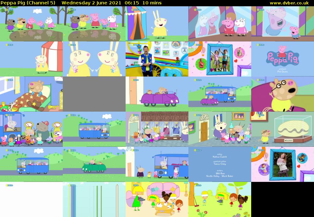 Peppa Pig (Channel 5) Wednesday 2 June 2021 06:15 - 06:25