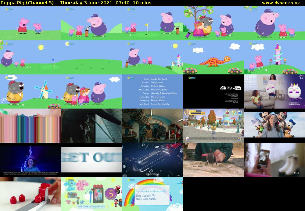 Peppa Pig (Channel 5) Thursday 3 June 2021 07:40 - 07:50